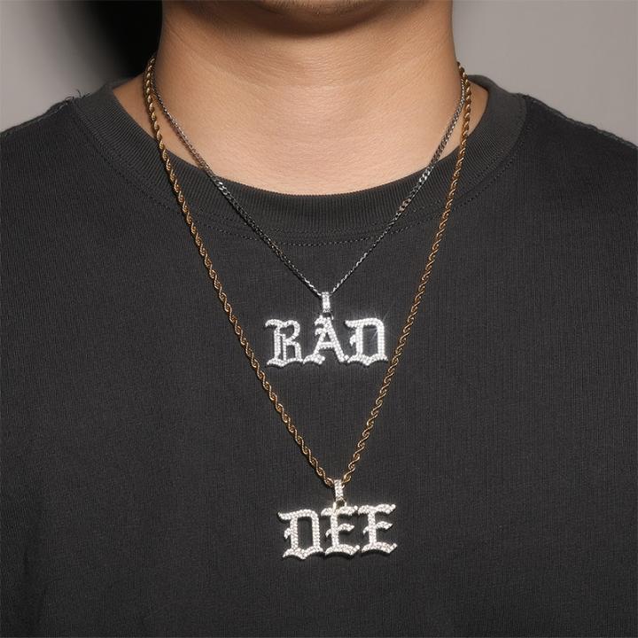 Custom Old English Name Pendant