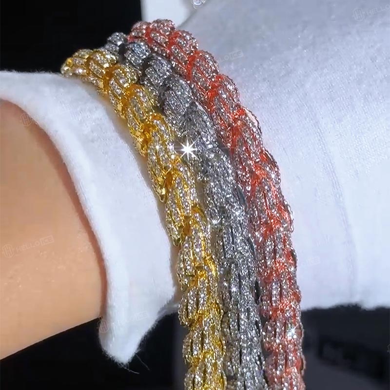 9mm Iced Out Rope Bracelet