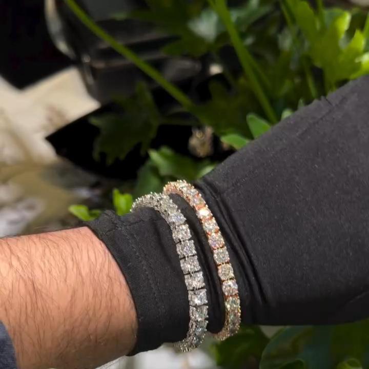 6.5mm Tennis Bracelet with Iced Out Sides