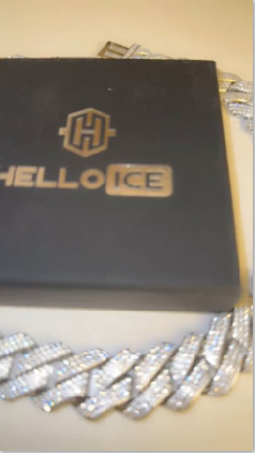 Iced Out 20mm 3-Row Handset Cuban Chain